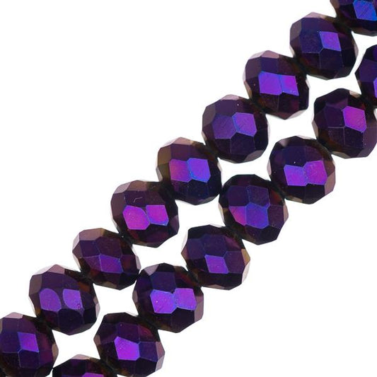 Crystal Lane Rondelle 4x6mm Iris violet opaque 78/fil
