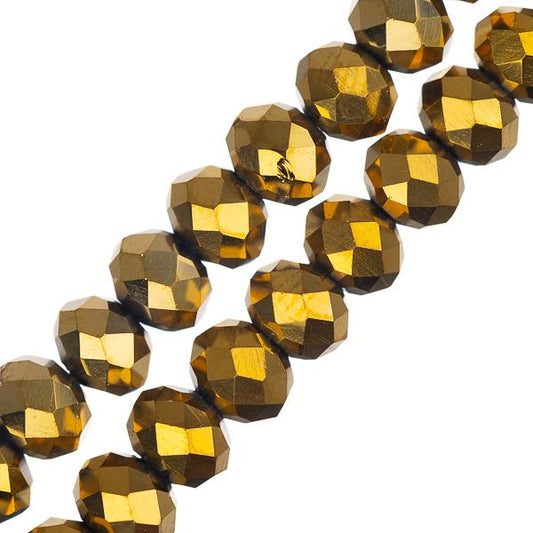 Crystal Lane Rondelle 4x6mm Opaque Or Iris 78/Brin