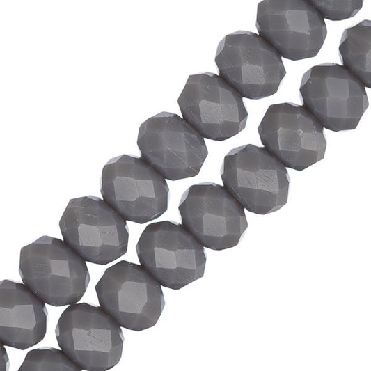 Crystal Lane Rondelle 4x6mm Gris Opaque 78/Brin