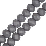 Crystal Lane Rondelle 4x6mm Gris Opaque 78/Brin