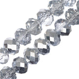 Crystal Lane Rondelle 6x8mm Tr Half Silver Iris 58/Strand
