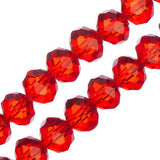 Crystal Lane Rondelle 6x8mm Transparent Rouge 58/Brin