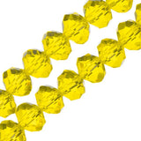 Crystal Lane Rondelle 6x8mm Jaune Transparent 58/Brin
