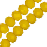 Crystal Lane Rondelle 6x8mm Jaune Opaque 58/Brin