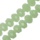 Crystal Lane Rondelle 6x8mm Opaque Vert Clair 58/Brin