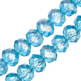 Crystal Lane Rondelle 6x8mm Transparent Blue AB 58/Strand