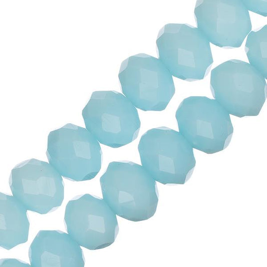 Crystal Lane Rondelle 6x8mm Opaque Light Blue 58/Strand