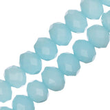 Crystal Lane Rondelle 6x8mm Opaque Light Blue 58/Strand