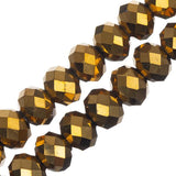 Crystal Lane Rondelle 6x8mm Opaque Or Iris 58/Brin