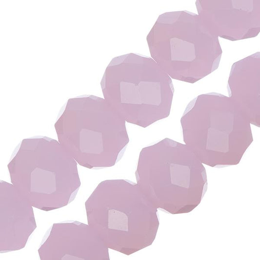 Crystal Lane Rondelle 8x10mm Opaque Pink 46/Strand