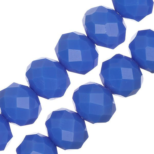 Crystal Lane Rondelle 8x10mm Opaque Dark Sapphire 46/Strand