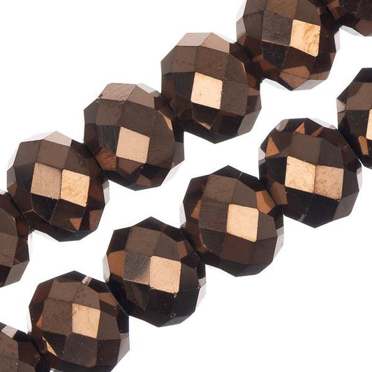 Crystal Lane Rondelle 8x10mm Opaque Copper Iris 46/Strand