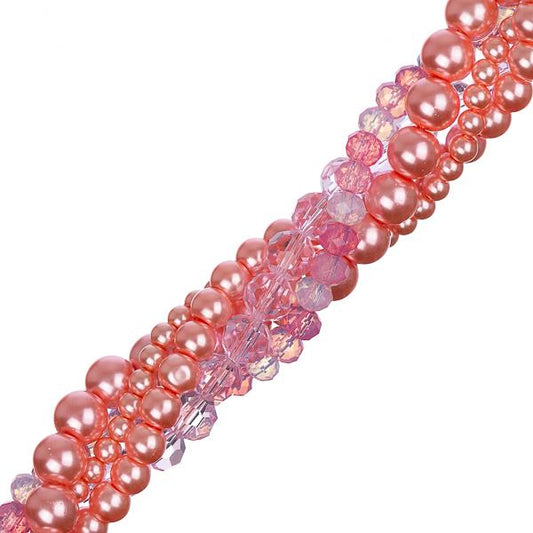 Crystal Lane Twisted Bead Strands Waxflower