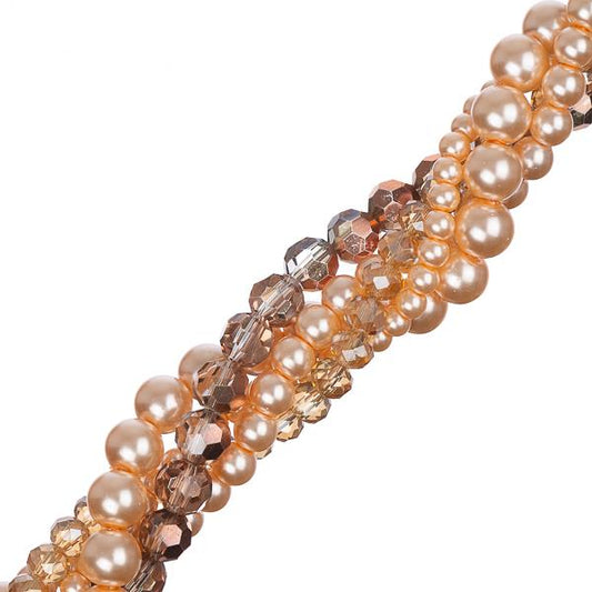Crystal Lane Twisted Bead Strands Garden Rose