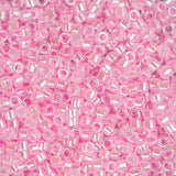 11/0 Delica Bead #0244 Lt Crystal Pink Ceylon Lined 50g Bag