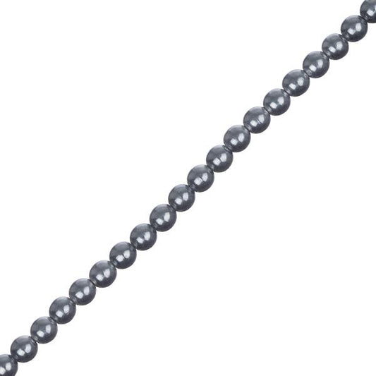 Czech Glass Pearls 4mm Gunmetal 45/Strand