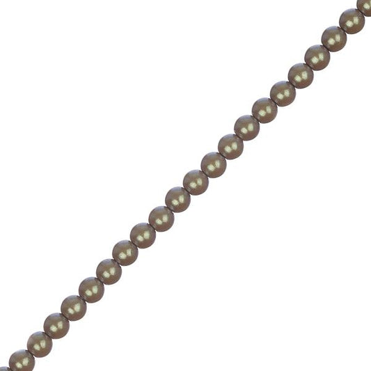 Czech Glass Pearls 4mm Iridescent Hazelnut 45/Strand