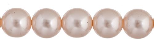 Czech Glass Pearls 6mm Light Cream Rose 30/Strand
