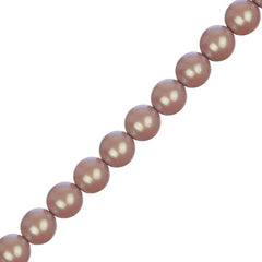 Czech Glass Pearls 8mm Iridescent Powder Pink 23/Strand