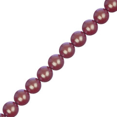 Czech Glass Pearls 8mm Iridescent Red 23/Strand