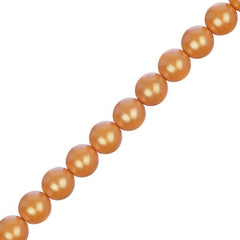 Czech Glass Pearls 8mm Iridescent Orange 23/Strand