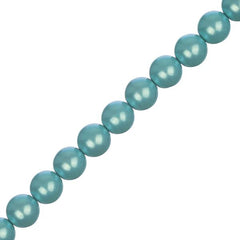 Czech Glass Pearls 8mm Iridescent Turquoise Green 23/Strand