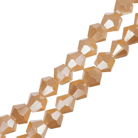 Crystal Lane Bicone 4mm Op Lt Champagne Luster 96/Strand