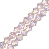Crystal Lane Bicone 4mm Transparent Pink AB 96/Strand