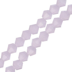 Crystal Lane Bicone 4mm Opaque Pink 2x7" Strand