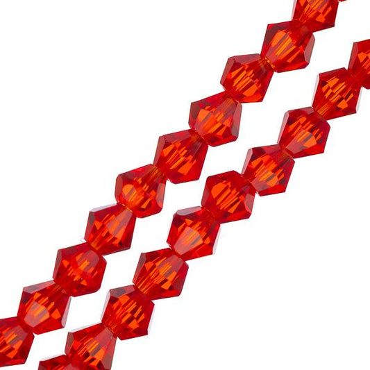 Crystal Lane Toupie 4mm Rouge Transparent 96/Brins