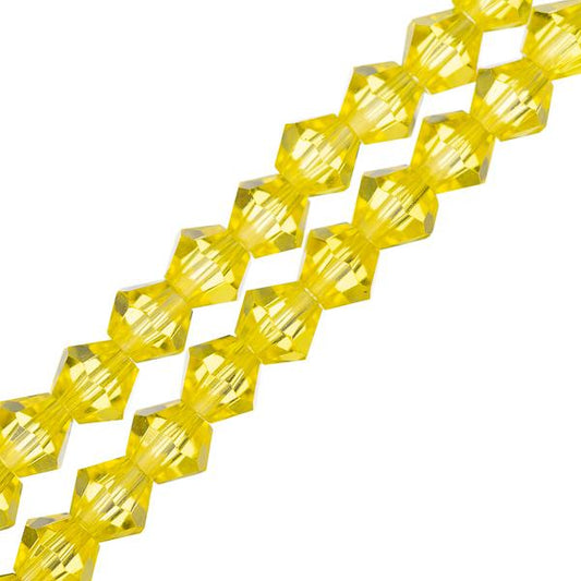 Crystal Lane Toupie 4mm Transparent Jaune 96/Brin