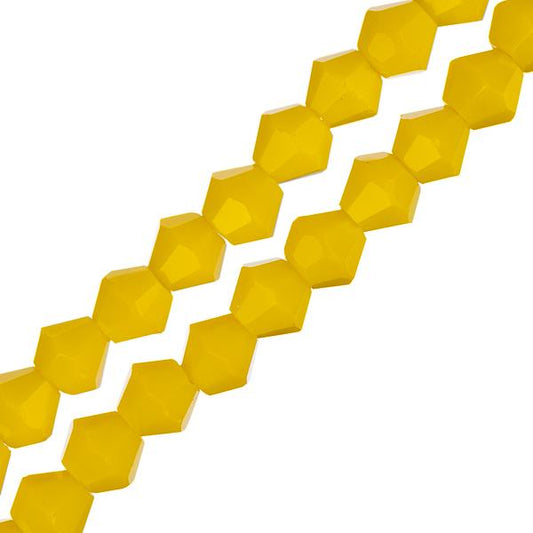 Crystal Lane Toupie 4mm Jaune Opaque 96/Brin