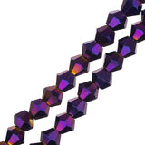 Crystal Lane Bicone 4mm Opaque Purple Iris 96/Strand