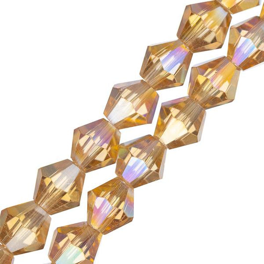 Crystal Lane Toupie 6mm Transparent Topaz AB 64/Brins