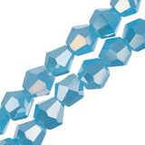Crystal Lane Bicone 6mm Opaque Blue AB 64/Strand