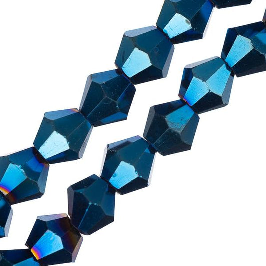Crystal Lane Toupie 6mm Opaque Blue Iris 64/Strand