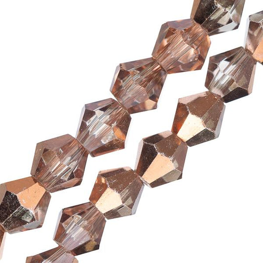 Crystal Lane Bicone 6mm Tr Half Copper Iris 64/Strand
