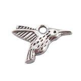 3/4" Hummingbird Metal Charm 5/pk