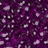 Perles à Facettes en Plastique 6mm 1080/pk - Améthyste Foncé