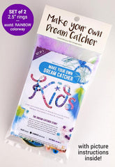 Dream Catcher Kit 2 1/2" Kids Rainbow 2/pk
