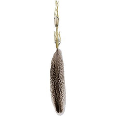 Natural Smudging Feather with Leather & Beads 1/pk