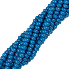 11/0 Czech Seed Beads #34906 Opaque Dark Blue 6 Strand Hank