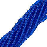 Perles de rocaille tchèques 11/0 #34937 bleu marine transparent 6 brins Hank