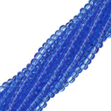 Perles de rocaille tchèques 11/0 #34938 saphir clair transparent 6 brins Hank