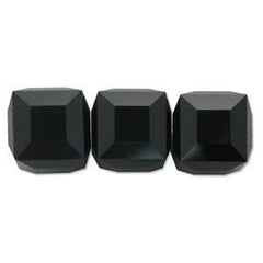 6mm Jet Swarovski Cube Each