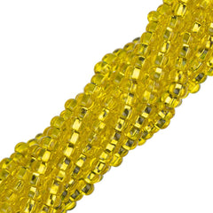 11/0 Czech Seed Beads #34985 Silver Lined Yellow 6 Strand Hank