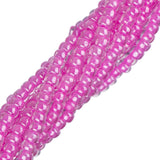 Perles de rocaille tchèques 11/0 #34993 Rose doublée de couleur 6 brins Hank