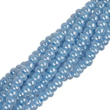 Perles de rocaille tchèques 11/0 #35010 Perle opaque teintée en bleu pâle 6 brins Hank