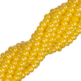 Perles de rocaille tchèques 11/0 #35044 Opaque jaune doré lustre 6 brins Hank