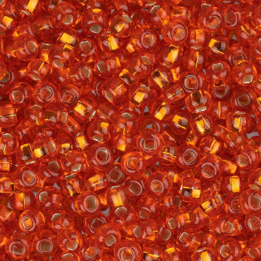 10/0 Czech Seed Beads Silver Lined Orange 500g
